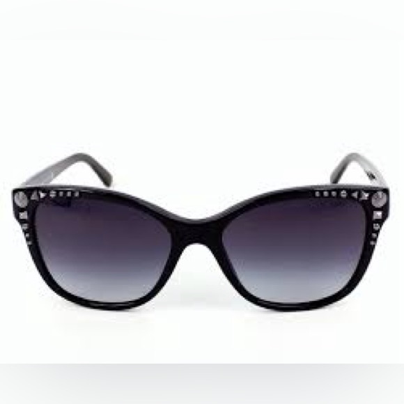 ❌SOLD❌VERSACE 4270GB1/T5 Studded Cat Eye Sunglasses Black Frame Gradient Grey - Picture 3 of 11
